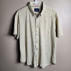 Jachs New York Mens Martini/Palm Short Sleeve Buttonfront Shirt-Size L